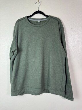 Stio Mens Green Fleece Crewneck Long Sleeve Sweater Size XXL Outdoor